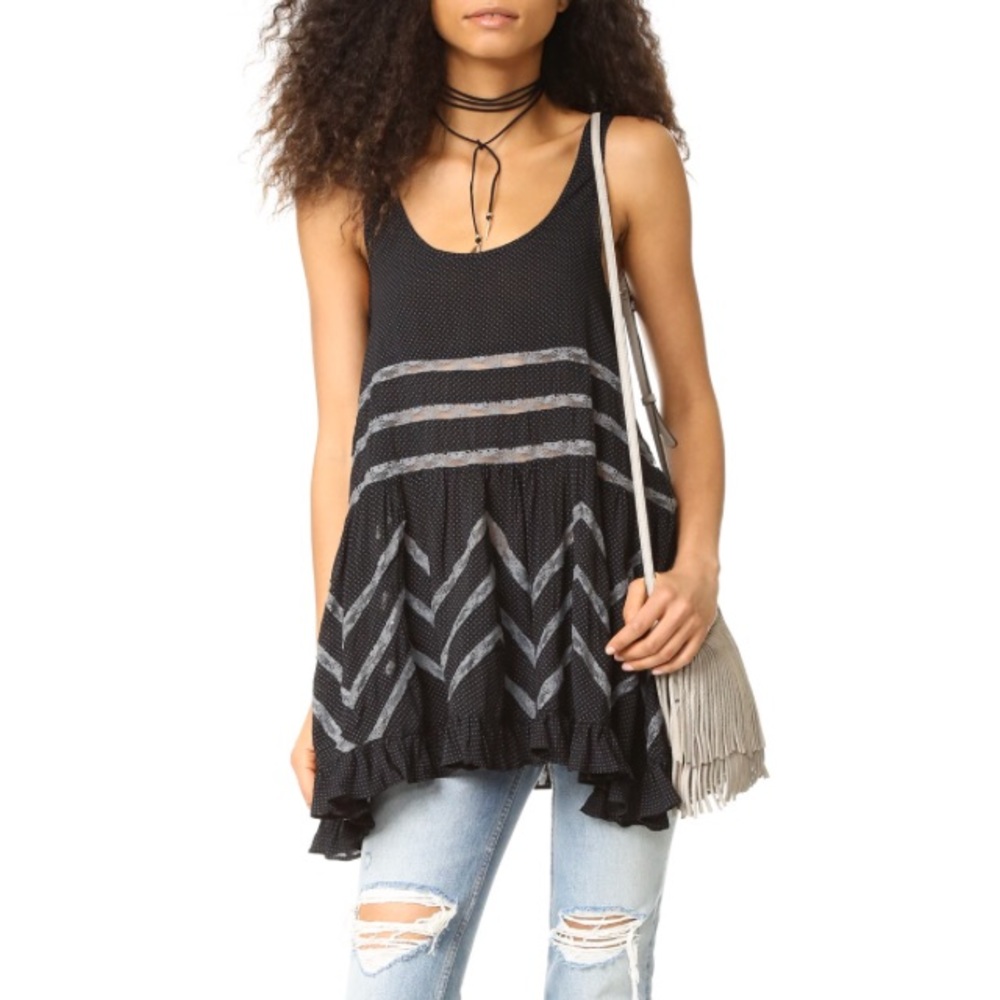 FREE PEOPLE Voile & Lace Trapeze Tank or Dress